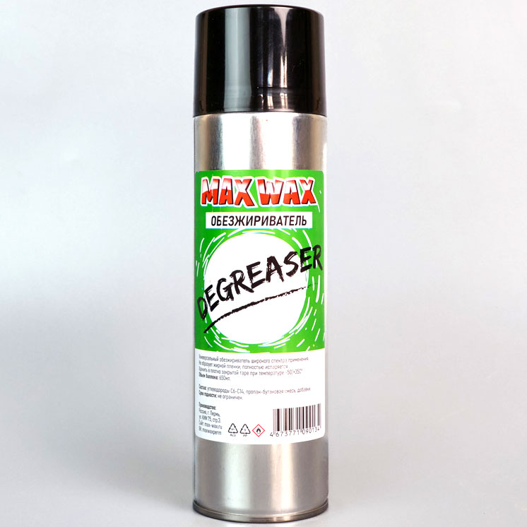 Купить Обезжириватель MAX WAX Degreaser, аэрозоль, 650 мл