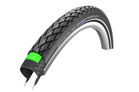 Купить Покрышка. 28x1.40/700x35C MARATHON HS420 G-Guard B/B+RT(светоотр полоса) EC, 67EPI 26B. SCHWALBE