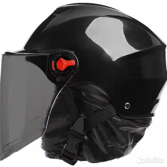 Купить Шлем с меховым горловиком и солнцезащитным визором A1512